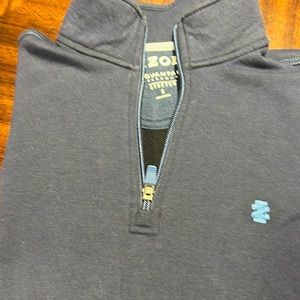 Mens izod advantage, performance stretch 1/4 long sleeve fleece lined sweatshirt